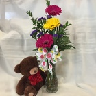 Bear's Delight Vase from Maplehurst Florist, local flower shop in Essex Junction