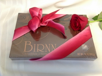 Add a 16 piece box of - Birnn of Vermont Truffles from Maplehurst Florist, local flower shop in Essex Junction