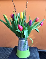 Tulip Pitcher from Maplehurst Florist, local flower shop in Essex Junction