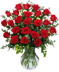 Two Dozen Roses from Maplehurst Florist, local flower shop in Essex Junction
