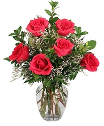 Bouquet of 6 Lovely Roses - from Maplehurst Florist, local flower shop in Essex Junction Bouquet of 6 Lovely Roses - from Maplehurst Florist, local flower shop in Essex Junction