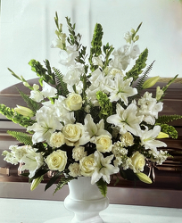 White Elegance Arrangement from Maplehurst Florist, local flower shop in Essex Junction White Elegance Arrangement from Maplehurst Florist, local flower shop in Essex Junction