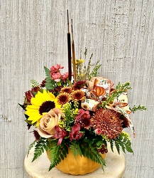 Pumpkin Pleasures from Maplehurst Florist, local flower shop in Essex Junction