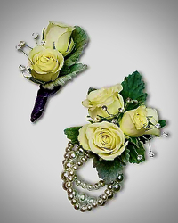 Prom Corsages and Boutonnieres from Maplehurst Florist, local flower shop in Essex Junction