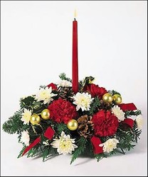 Classic Holiday Centerpiece from Maplehurst Florist, local flower shop in Essex Junction