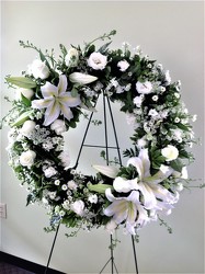 Serenity Wreath from Maplehurst Florist, local flower shop in Essex Junction