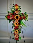 Wild Flower Cross from Maplehurst Florist, local flower shop in Essex Junction