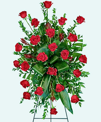 Red Rose Spray from Maplehurst Florist, local flower shop in Essex Junction