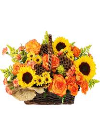 Crisp Autumn Centerpiece from Maplehurst Florist, local flower shop in Essex Junction