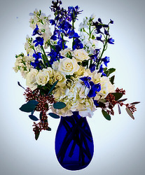 Hints of Sapphire from Maplehurst Florist, local flower shop in Essex Junction