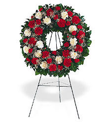 Hope and Honor Wreath from Maplehurst Florist, local flower shop in Essex Junction